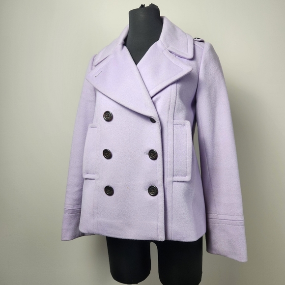 J.CREW Harbor lavender wool pea coat